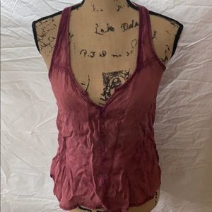 Elena Gilbert Red Jacquard Ecote Tank